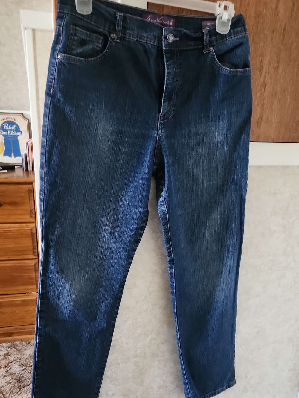 Gloria Vanderbilt Womens 12 Average Dark  Straight Leg Jeans